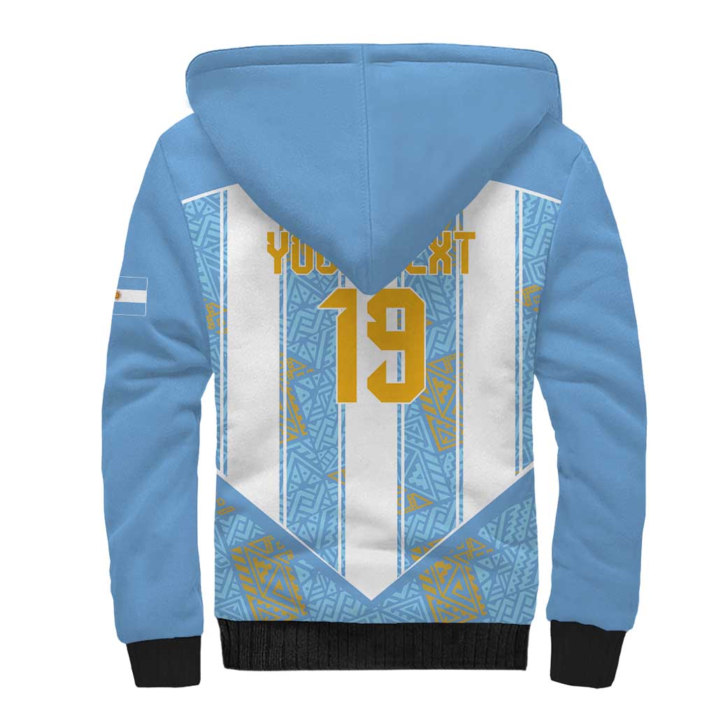 Custom World Football 2026 Argentina Sherpa Hoodie La Albiceleste Pride Sun of May