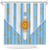 World Football 2026 Argentina Shower Curtain La Albiceleste Pride Sun of May