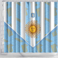 World Football 2026 Argentina Shower Curtain La Albiceleste Pride Sun of May