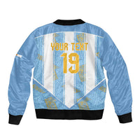 Custom World Football 2026 Argentina Sleeve Zip Bomber Jacket La Albiceleste Pride Sun of May