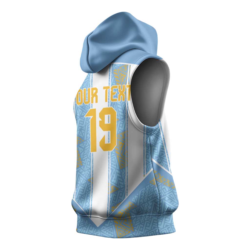 Custom World Football 2026 Argentina Sleeveless Hoodie La Albiceleste Pride Sun of May
