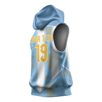 Custom World Football 2026 Argentina Sleeveless Hoodie La Albiceleste Pride Sun of May