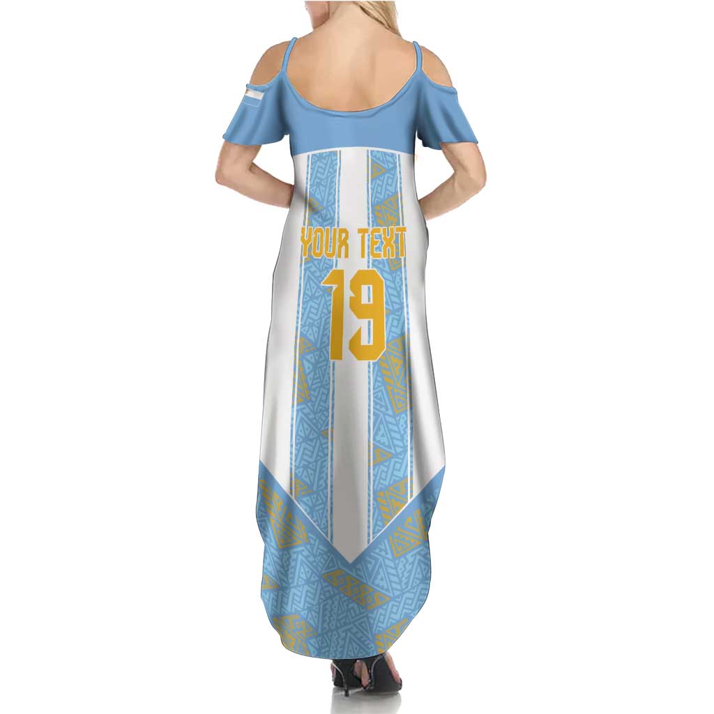 Custom World Football 2026 Argentina Summer Maxi Dress La Albiceleste Pride Sun of May