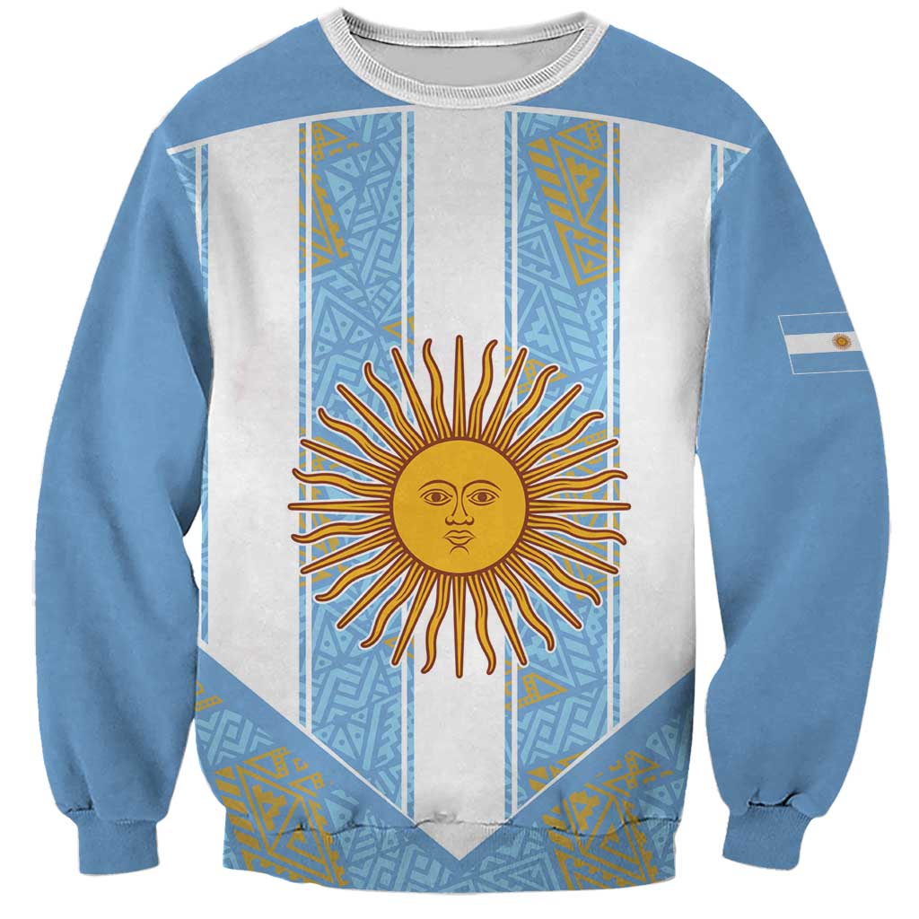 Custom World Football 2026 Argentina Sweatshirt La Albiceleste Pride Sun of May