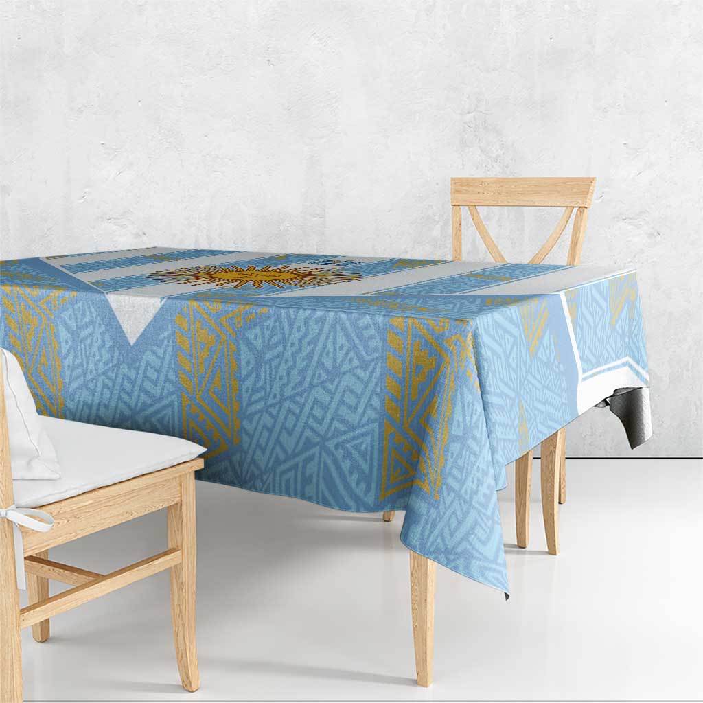 World Football 2026 Argentina Tablecloth La Albiceleste Pride Sun of May