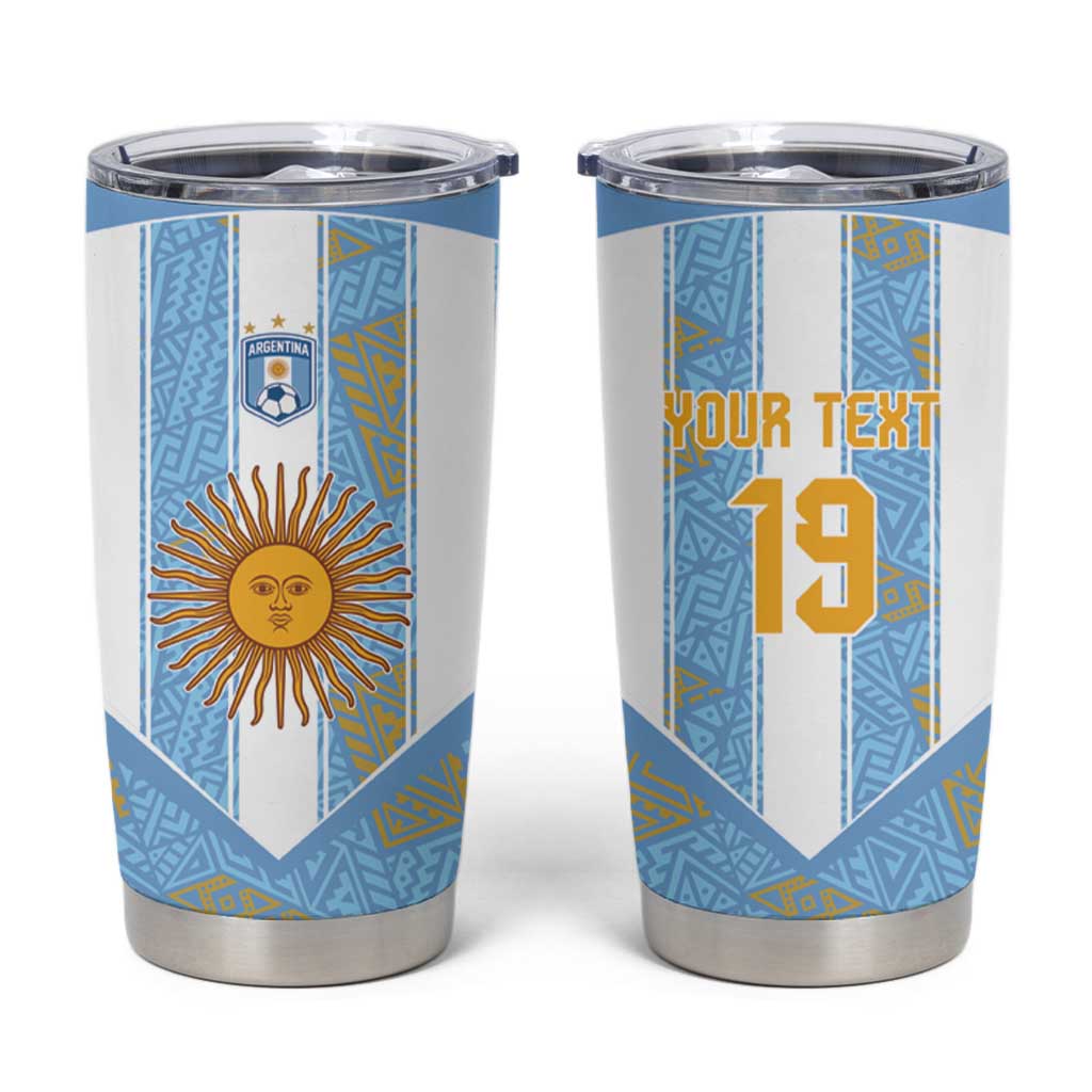 Custom World Football 2026 Argentina Tumbler Cup La Albiceleste Pride Sun of May