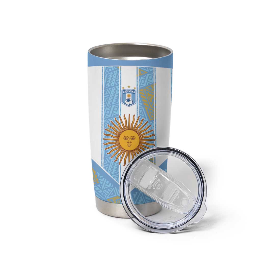 Custom World Football 2026 Argentina Tumbler Cup La Albiceleste Pride Sun of May