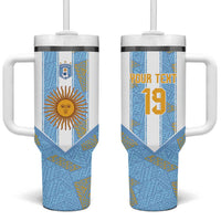 Custom World Football 2026 Argentina Tumbler With Handle La Albiceleste Pride Sun of May