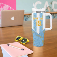 Custom World Football 2026 Argentina Tumbler With Handle La Albiceleste Pride Sun of May