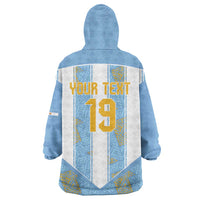 Custom World Football 2026 Argentina Wearable Blanket Hoodie La Albiceleste Pride Sun of May