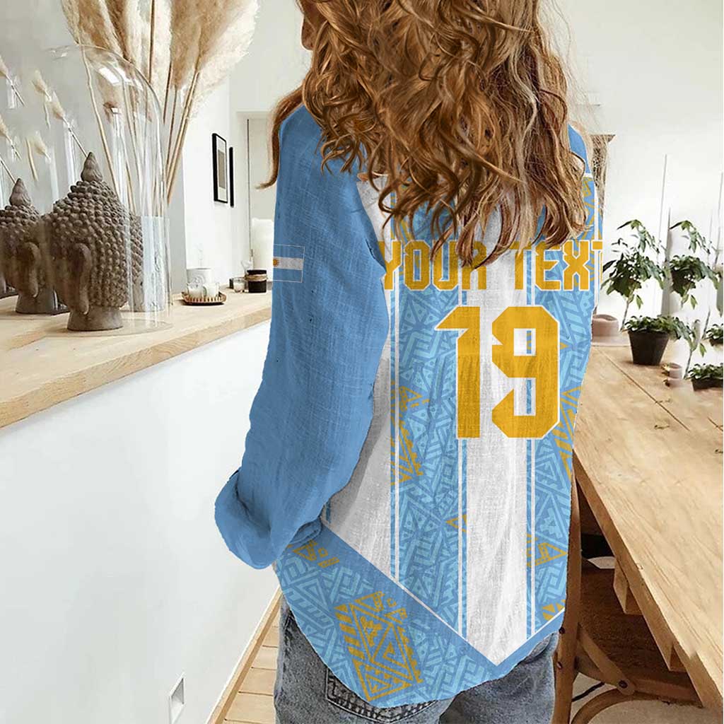 Custom World Football 2026 Argentina Women Casual Shirt La Albiceleste Pride Sun of May