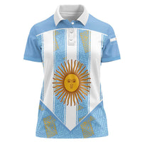 Custom World Football 2026 Argentina Women Polo Shirt La Albiceleste Pride Sun of May