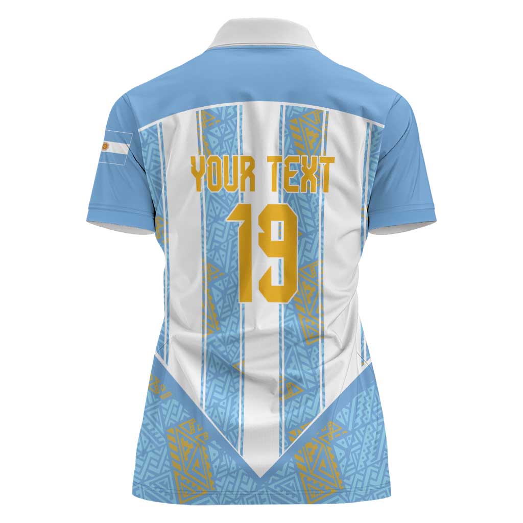 Custom World Football 2026 Argentina Women Polo Shirt La Albiceleste Pride Sun of May
