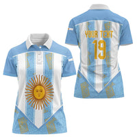 Custom World Football 2026 Argentina Women Polo Shirt La Albiceleste Pride Sun of May