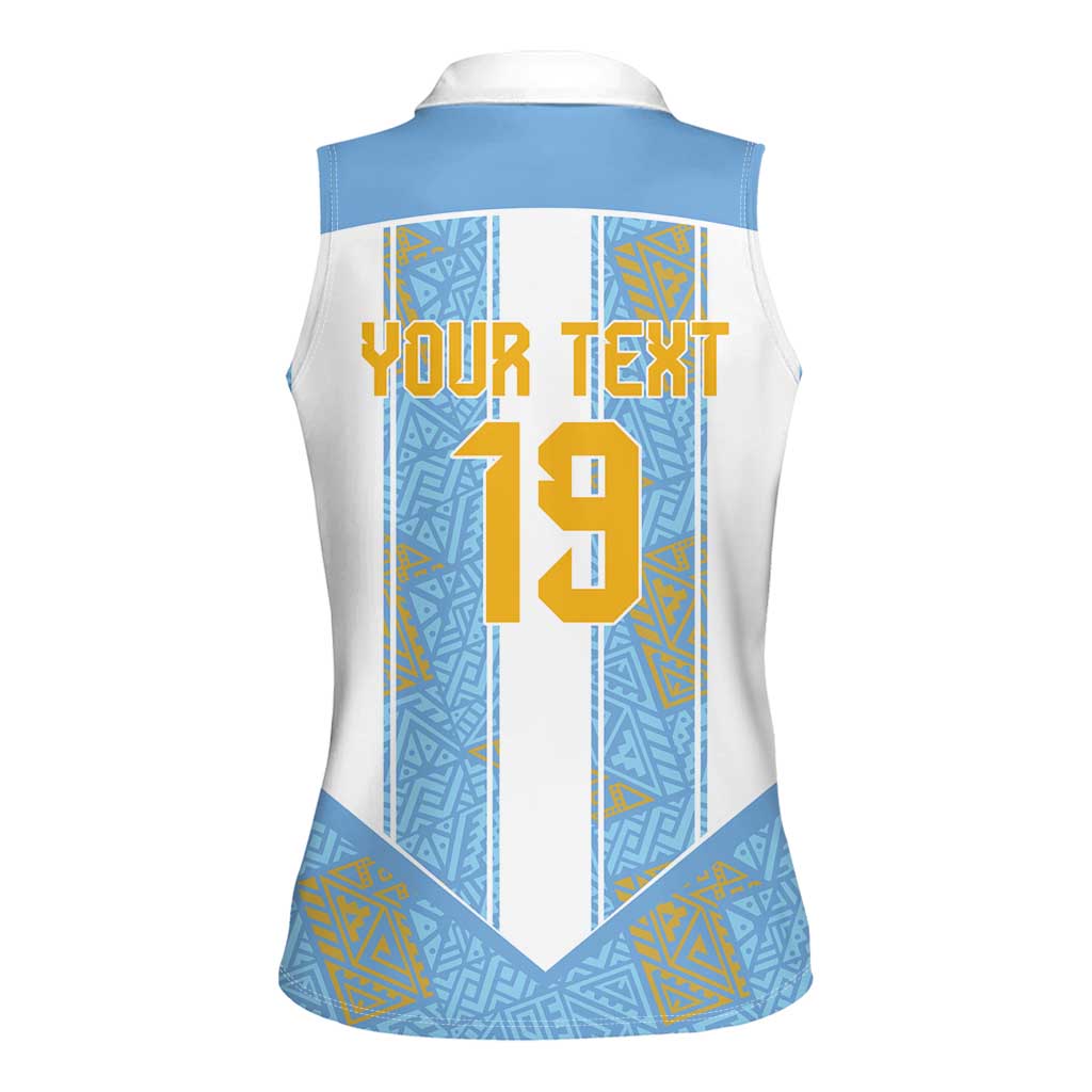 Custom World Football 2026 Argentina Women Sleeveless Polo Shirt La Albiceleste Pride Sun of May