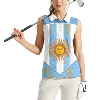 Custom World Football 2026 Argentina Women Sleeveless Polo Shirt La Albiceleste Pride Sun of May