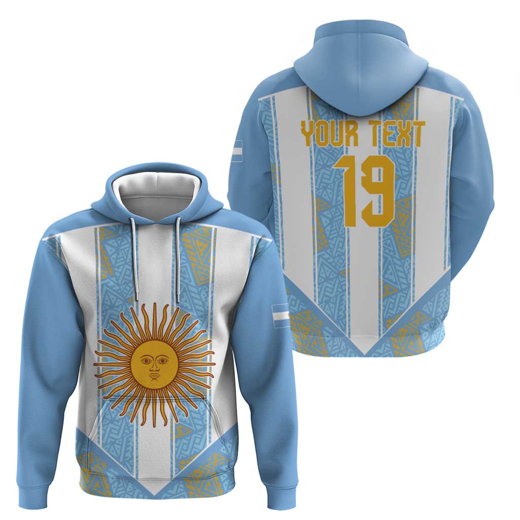 Custom World Football 2026 Argentina Zip Hoodie La Albiceleste Pride Sun of May
