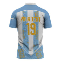 Custom World Football 2026 Argentina Zipper Polo Shirt La Albiceleste Pride Sun of May