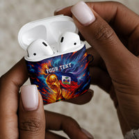 Personalized World Football 2026 Afro Haiti AirPods Case Les Grenadiers Trophy Flag Art