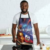 Personalized World Football 2026 Afro Haiti Apron Les Grenadiers Trophy Flag Art