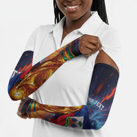 Personalized World Football 2026 Afro Haiti Arm Sleeves Les Grenadiers Trophy Flag Art