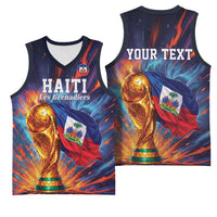 Personalized World Football 2026 Afro Haiti Basketball Jersey Les Grenadiers Trophy Flag Art