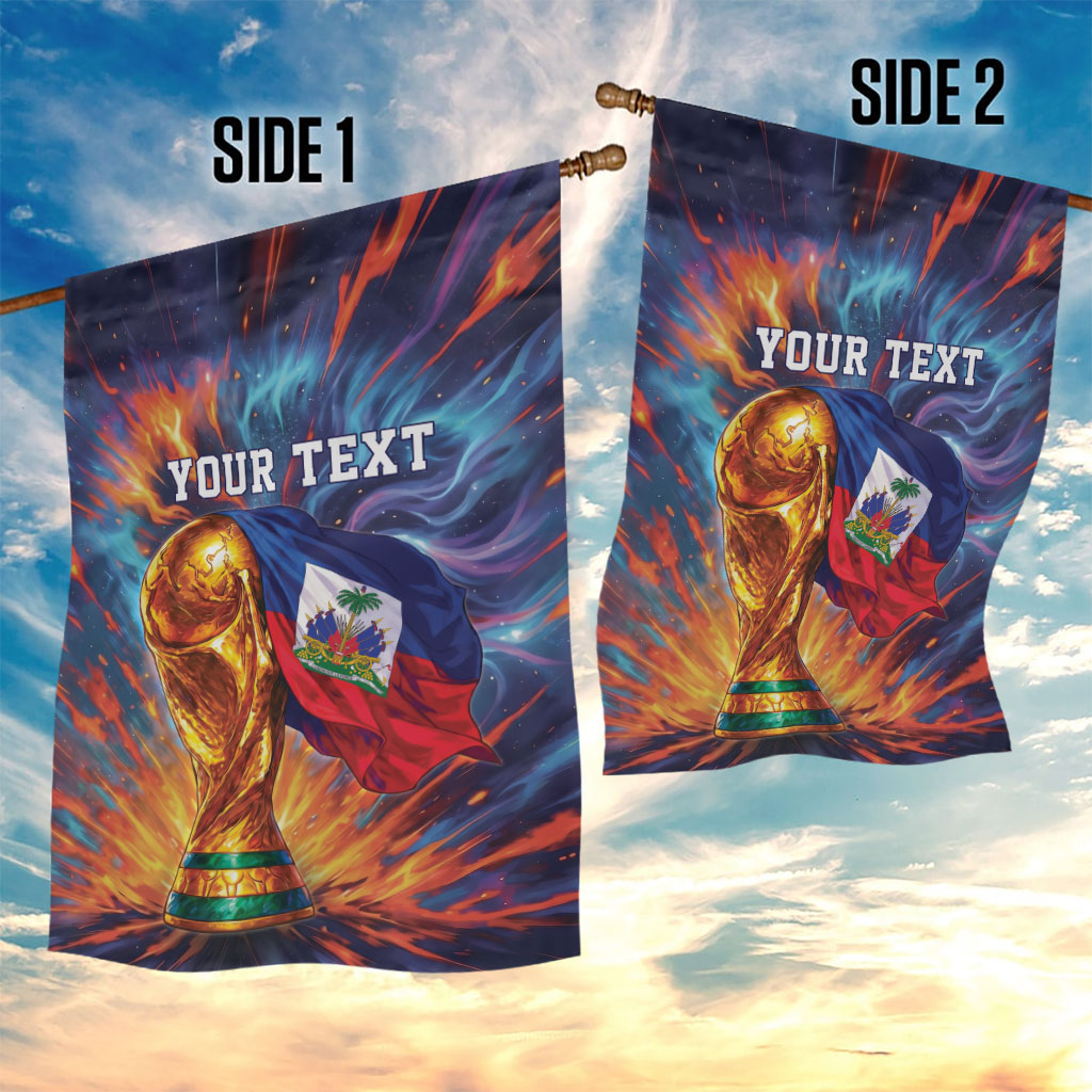 Personalized World Football 2026 Afro Haiti Garden Flag Les Grenadiers Trophy Flag Art
