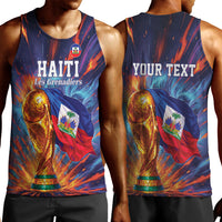 Personalized World Football 2026 Afro Haiti Men Tank Top Les Grenadiers Trophy Flag Art