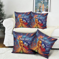 Personalized World Football 2026 Afro Haiti Pillow Cover Les Grenadiers Trophy Flag Art