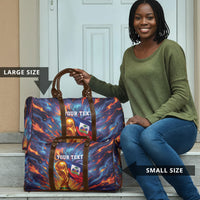 Personalized World Football 2026 Afro Haiti Travel Bag Les Grenadiers Trophy Flag Art