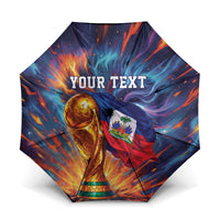 Personalized World Football 2026 Afro Haiti Umbrella Les Grenadiers Trophy Flag Art
