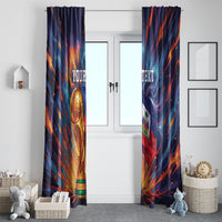 Personalized World Football 2026 Afro Haiti Window Curtain Les Grenadiers Trophy Flag Art