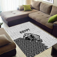 World Football 2026 Egypt Area Rug Pharaohs Hieroglyphs Pride White Version
