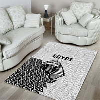 World Football 2026 Egypt Area Rug Pharaohs Hieroglyphs Pride White Version