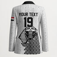 Custom World Football 2026 Egypt Blazer Pharaohs Hieroglyphs Pride White Version
