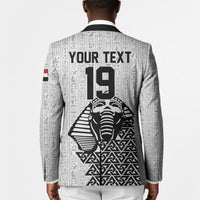 Custom World Football 2026 Egypt Blazer Pharaohs Hieroglyphs Pride White Version
