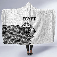 World Football 2026 Egypt Hooded Blanket Pharaohs Hieroglyphs Pride White Version
