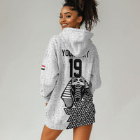 Custom World Football 2026 Egypt Hoodie Dress Pharaohs Hieroglyphs Pride White Version