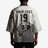 Custom World Football 2026 Egypt Kimono Pharaohs Hieroglyphs Pride White Version