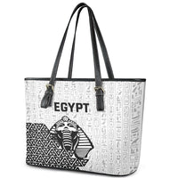 World Football 2026 Egypt Leather Tote Bag Pharaohs Hieroglyphs Pride White Version