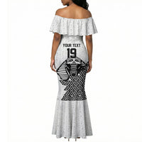 Custom World Football 2026 Egypt Mermaid Dress Pharaohs Hieroglyphs Pride White Version
