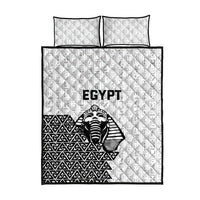World Football 2026 Egypt Quilt Bed Set Pharaohs Hieroglyphs Pride White Version