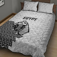World Football 2026 Egypt Quilt Bed Set Pharaohs Hieroglyphs Pride White Version