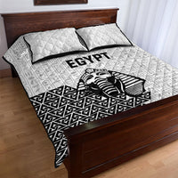 World Football 2026 Egypt Quilt Bed Set Pharaohs Hieroglyphs Pride White Version