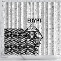 World Football 2026 Egypt Shower Curtain Pharaohs Hieroglyphs Pride White Version