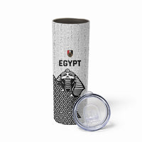 Custom World Football 2026 Egypt Skinny Tumbler Pharaohs Hieroglyphs Pride White Version