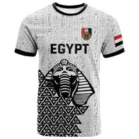 Custom World Football 2026 Egypt T shirt Pharaohs Hieroglyphs Pride White Version