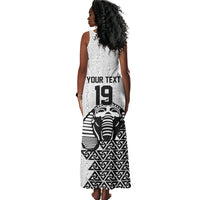 Custom World Football 2026 Egypt Tank Maxi Dress Pharaohs Hieroglyphs Pride White Version