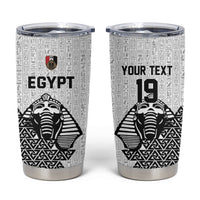 Custom World Football 2026 Egypt Tumbler Cup Pharaohs Hieroglyphs Pride White Version