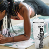 Custom World Football 2026 Egypt Tumbler With Handle Pharaohs Hieroglyphs Pride White Version